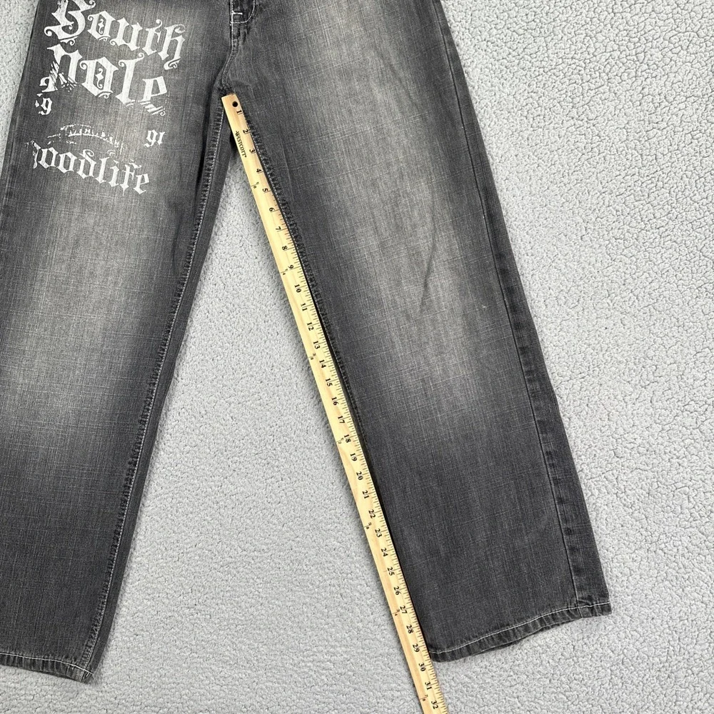 VTG Y2K Southpole Baggy Wide Leg Jeans Youth Boys Size 20 Blue Spellout Logo